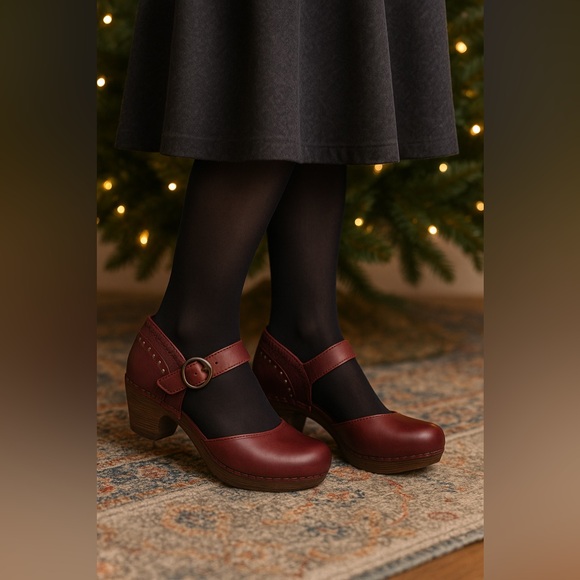 Dansko Burgundy Mary Jane Leather Shoes Size 38 (US 7.5–8) - Picture 1 of 7
